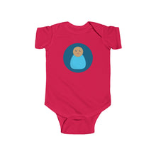 Load image into Gallery viewer, Blue Peg Doll (Medium Skin Tone) Infant Fine Jersey Bodysuit