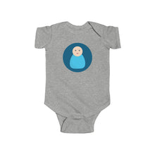 Load image into Gallery viewer, Blue Peg Doll (Light Skin Tone) Infant Fine Jersey Bodysuit