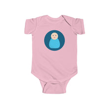 Load image into Gallery viewer, Blue Peg Doll (Light Skin Tone) Infant Fine Jersey Bodysuit