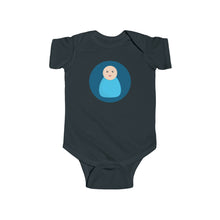 Load image into Gallery viewer, Blue Peg Doll (Light Skin Tone) Infant Fine Jersey Bodysuit