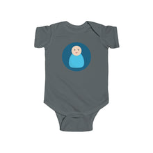 Load image into Gallery viewer, Blue Peg Doll (Light Skin Tone) Infant Fine Jersey Bodysuit