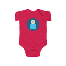 Load image into Gallery viewer, Blue Peg Doll (Light Skin Tone) Infant Fine Jersey Bodysuit