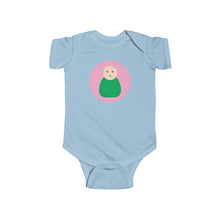 Load image into Gallery viewer, Green Peg Doll (Light Skin Tone) Infant Fine Jersey Bodysuit