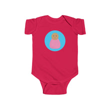 Load image into Gallery viewer, Pink Peg Doll (Medium Skin Tone) Infant Fine Jersey Bodysuit