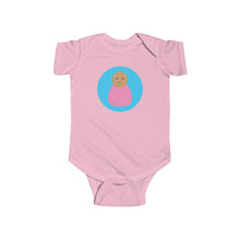 Load image into Gallery viewer, Pink Peg Doll (Medium Skin Tone) Infant Fine Jersey Bodysuit