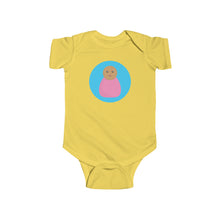 Load image into Gallery viewer, Pink Peg Doll (Medium Skin Tone) Infant Fine Jersey Bodysuit