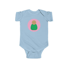 Load image into Gallery viewer, Green Peg Doll (Medium Skin Tone) Infant Fine Jersey Bodysuit
