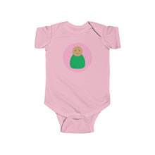 Load image into Gallery viewer, Green Peg Doll (Medium Skin Tone) Infant Fine Jersey Bodysuit