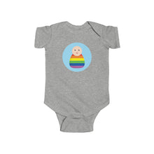 Load image into Gallery viewer, Rainbow Peg Doll (Light Skin Tone) Infant Fine Jersey Bodysuit