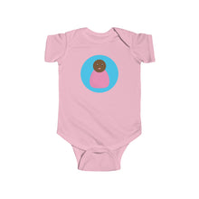 Load image into Gallery viewer, Pink Peg Doll (Dark Skin Tone) Infant Fine Jersey Bodysuit