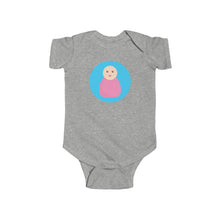Load image into Gallery viewer, Pink Peg Doll (Light Skin Tone) Infant Fine Jersey Bodysuit
