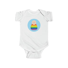 Load image into Gallery viewer, Rainbow Peg Doll (Light Skin Tone) Infant Fine Jersey Bodysuit