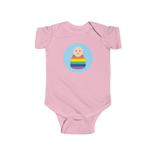 Load image into Gallery viewer, Rainbow Peg Doll (Light Skin Tone) Infant Fine Jersey Bodysuit