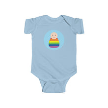 Load image into Gallery viewer, Rainbow Peg Doll (Light Skin Tone) Infant Fine Jersey Bodysuit