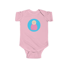 Load image into Gallery viewer, Pink Peg Doll (Light Skin Tone) Infant Fine Jersey Bodysuit