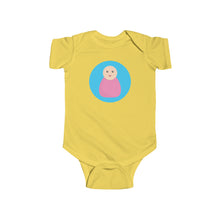 Load image into Gallery viewer, Pink Peg Doll (Light Skin Tone) Infant Fine Jersey Bodysuit