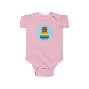 Rainbow Peg Doll (Dark Skin Tone) Infant Fine Jersey Bodysuit