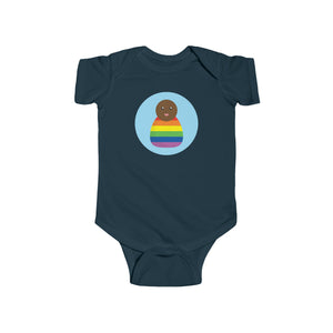 Rainbow Peg Doll (Dark Skin Tone) Infant Fine Jersey Bodysuit