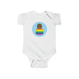 Rainbow Peg Doll (Dark Skin Tone) Infant Fine Jersey Bodysuit