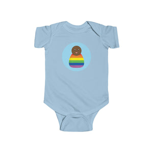 Rainbow Peg Doll (Dark Skin Tone) Infant Fine Jersey Bodysuit