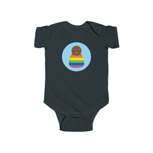 Rainbow Peg Doll (Dark Skin Tone) Infant Fine Jersey Bodysuit