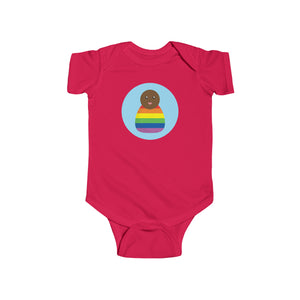 Rainbow Peg Doll (Dark Skin Tone) Infant Fine Jersey Bodysuit