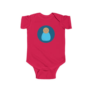 Blue Peg Doll (Medium Skin Tone) Infant Fine Jersey Bodysuit