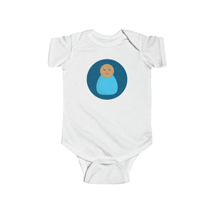 Blue Peg Doll (Medium Skin Tone) Infant Fine Jersey Bodysuit