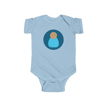 Load image into Gallery viewer, Blue Peg Doll (Medium Skin Tone) Infant Fine Jersey Bodysuit
