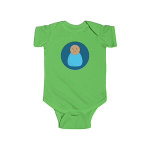 Blue Peg Doll (Medium Skin Tone) Infant Fine Jersey Bodysuit