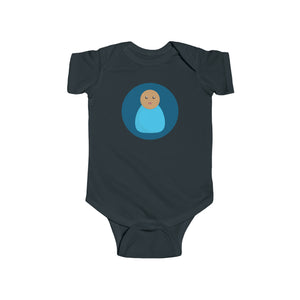 Blue Peg Doll (Medium Skin Tone) Infant Fine Jersey Bodysuit