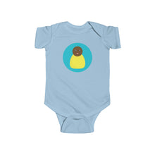 Load image into Gallery viewer, Yellow Peg Doll (Dark Skin Tone) Infant Fine Jersey Bodysuit
