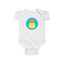 Load image into Gallery viewer, Yellow Peg Doll (Medium Skin Tone) Infant Fine Jersey Bodysuit
