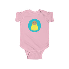 Load image into Gallery viewer, Yellow Peg Doll (Medium Skin Tone) Infant Fine Jersey Bodysuit
