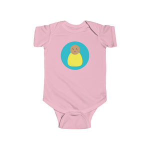 Yellow Peg Doll (Medium Skin Tone) Infant Fine Jersey Bodysuit