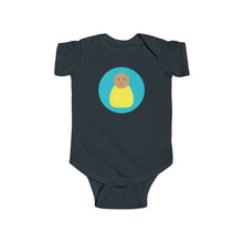 Load image into Gallery viewer, Yellow Peg Doll (Medium Skin Tone) Infant Fine Jersey Bodysuit
