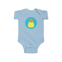 Load image into Gallery viewer, Yellow Peg Doll (Medium Skin Tone) Infant Fine Jersey Bodysuit
