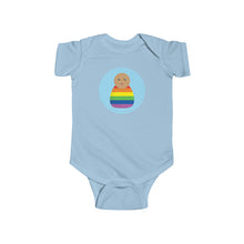 Load image into Gallery viewer, Rainbow Peg Doll (Medium Skin Tone) Infant Fine Jersey Bodysuit
