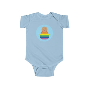 Rainbow Peg Doll (Medium Skin Tone) Infant Fine Jersey Bodysuit