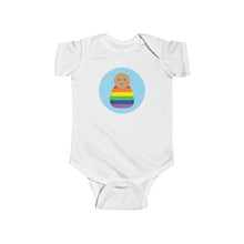 Load image into Gallery viewer, Rainbow Peg Doll (Medium Skin Tone) Infant Fine Jersey Bodysuit
