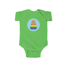 Load image into Gallery viewer, Rainbow Peg Doll (Medium Skin Tone) Infant Fine Jersey Bodysuit
