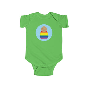 Rainbow Peg Doll (Medium Skin Tone) Infant Fine Jersey Bodysuit