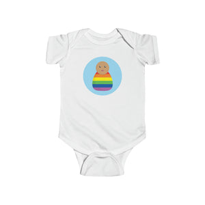 Rainbow Peg Doll (Medium Skin Tone) Infant Fine Jersey Bodysuit