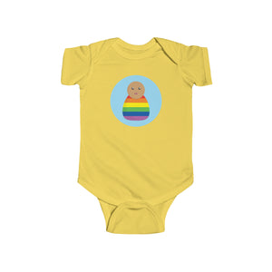 Rainbow Peg Doll (Medium Skin Tone) Infant Fine Jersey Bodysuit