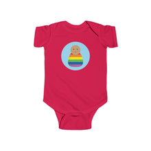 Load image into Gallery viewer, Rainbow Peg Doll (Medium Skin Tone) Infant Fine Jersey Bodysuit
