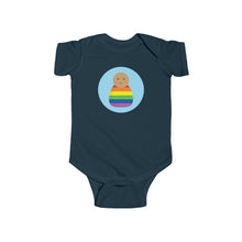 Load image into Gallery viewer, Rainbow Peg Doll (Medium Skin Tone) Infant Fine Jersey Bodysuit
