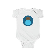 Load image into Gallery viewer, Blue Peg Doll (Dark Skin Tone) Infant Fine Jersey Bodysuit
