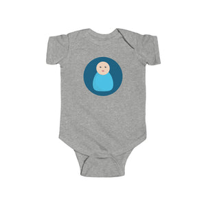 Blue Peg Doll (Light Skin Tone) Infant Fine Jersey Bodysuit