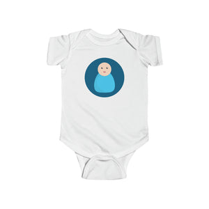 Blue Peg Doll (Light Skin Tone) Infant Fine Jersey Bodysuit