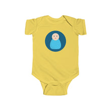 Load image into Gallery viewer, Blue Peg Doll (Light Skin Tone) Infant Fine Jersey Bodysuit
